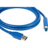 Кабель Kramer Electronics USB-A - USB-B C-USB3/AB-3 0.9 м, синий)