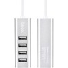 USB-хаб  Hoco HB1 (серебристый)